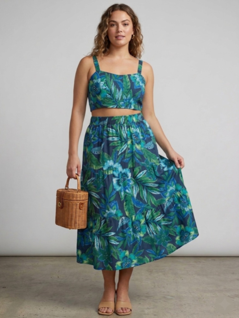 2/$29 Rachel Zoe tank top and midi skirt medium